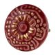 Cherry Golden Floral Ceramic Cabinet Knob